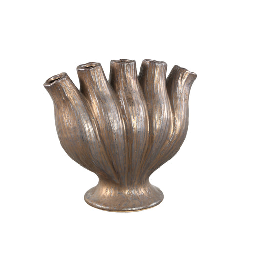 Gylian Bronze Tubes Shaped Ceramic Vase L