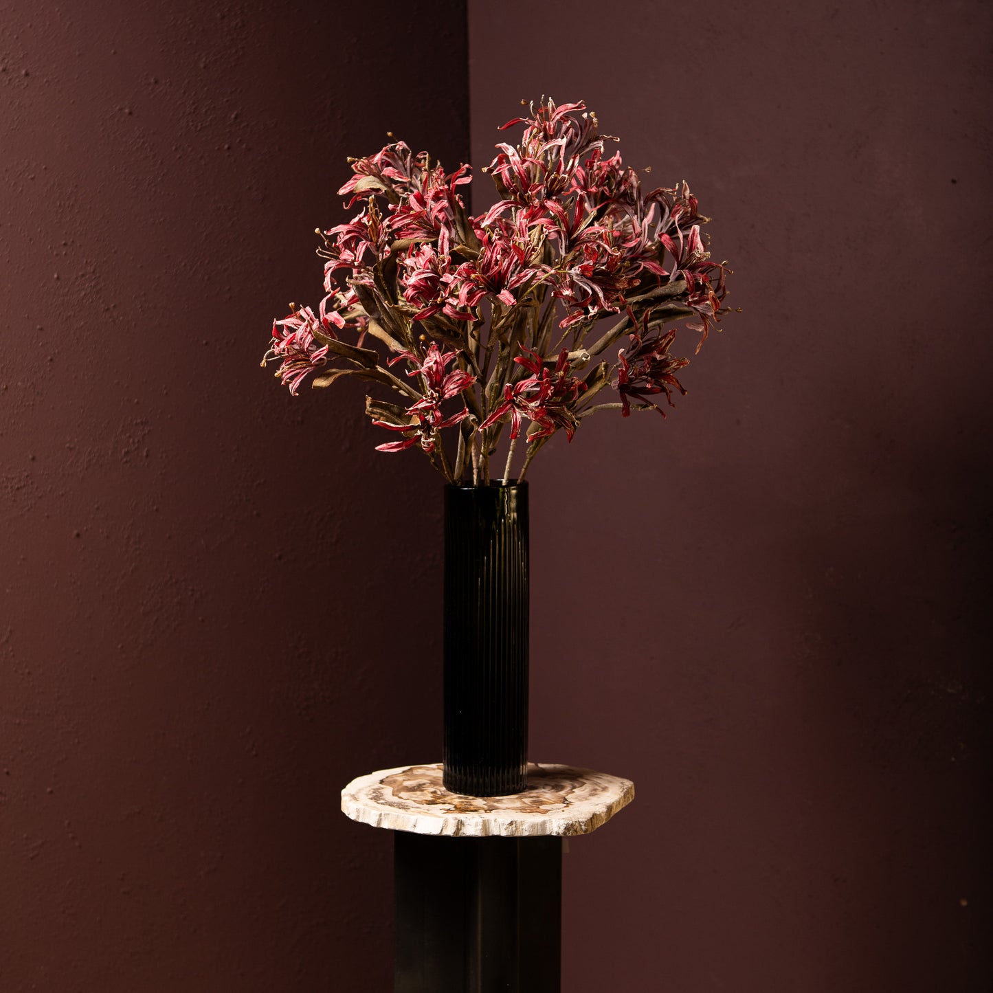 Garden Flower Bordeaux Bauhinia Spray Set van 12 Stuks 85x30x12 cm