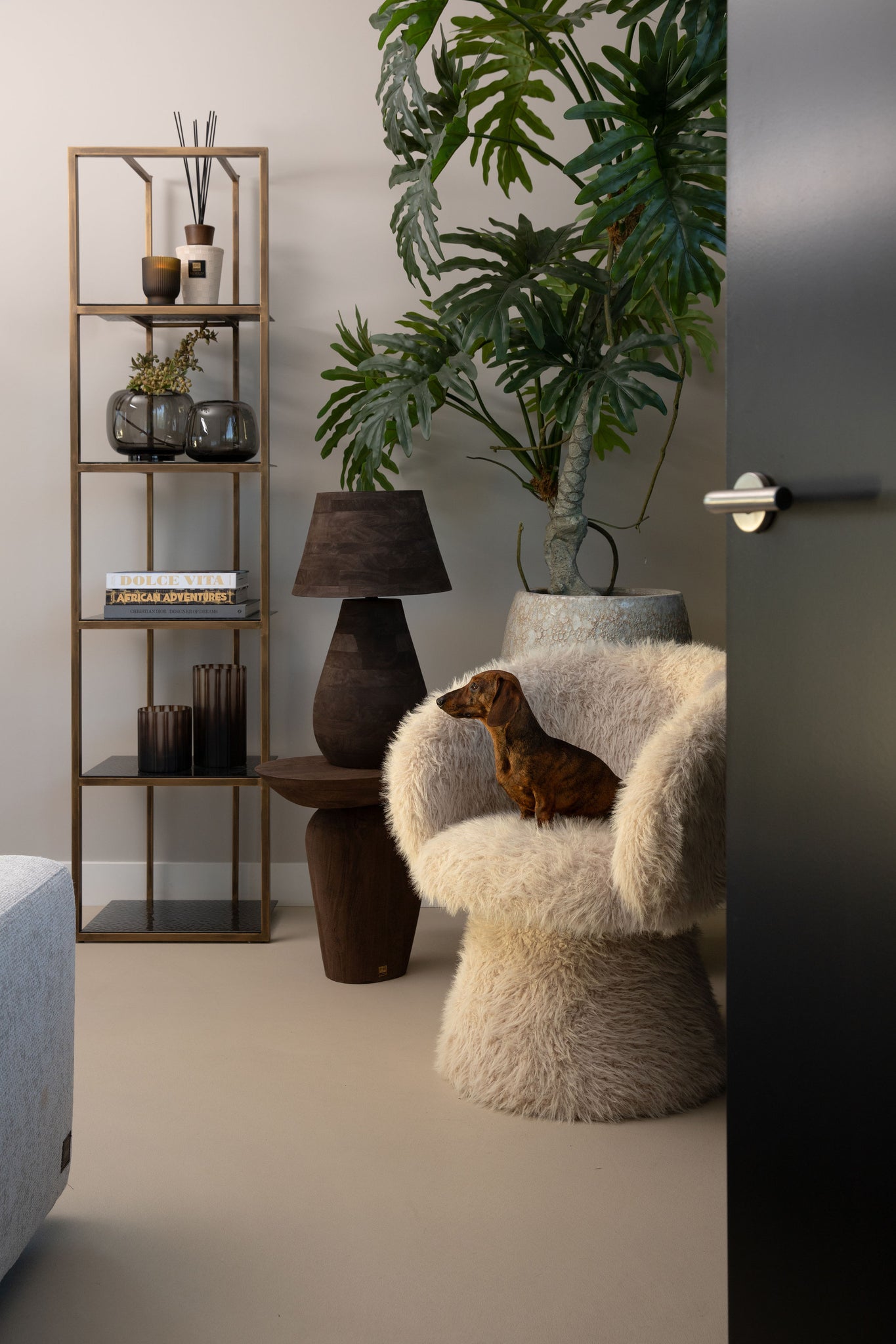 Hermes Beige Dining Chair/fauteuil Hair