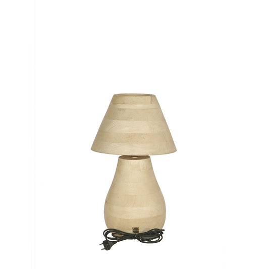 Peake Natuurlijke Mango Hout Ronde Tafellamp Laag 49x30x30 cm