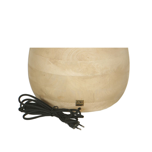 Peake Natural Mango Wood Round Table Lamp Big