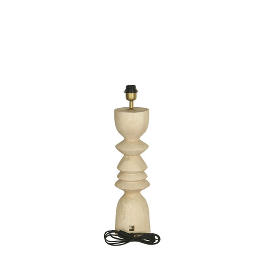 Elaine Natuurlijke Mango Hout Ronde Tafellamp Voet 50x14x14 cm