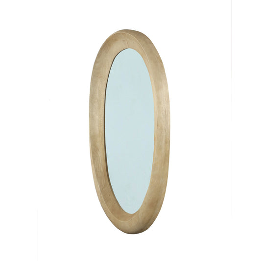 Noam Natuurlijke Mangohout Ovale Spiegel 120x68x8 cm