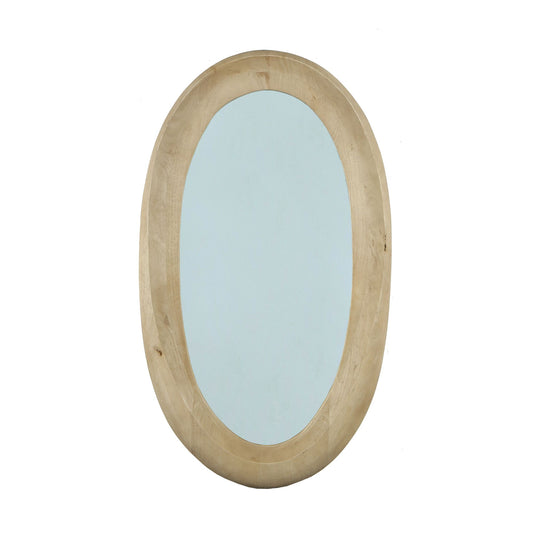Noam Natuurlijke Mangohout Ovale Spiegel 120x68x8 cm