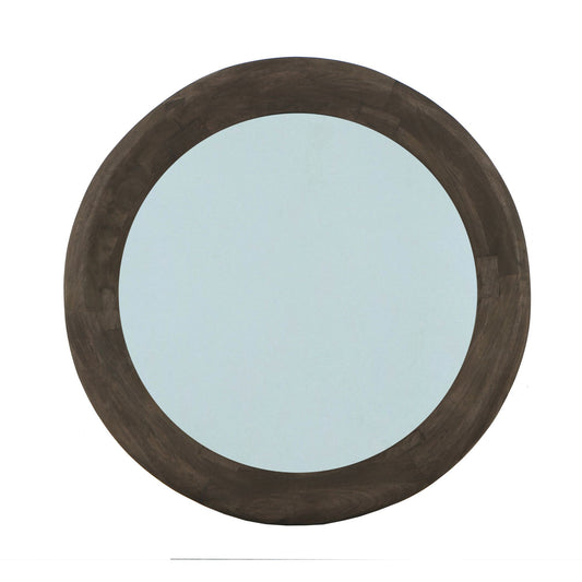 Noam Bruine Mangohout Ronde Spiegel L 90x90x5 cm