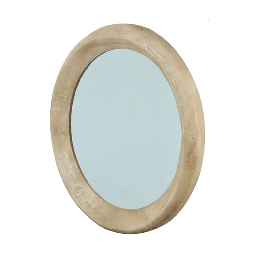 Noam Natuurlijke Mangohout Ronde Spiegel L 90x90x5 cm
