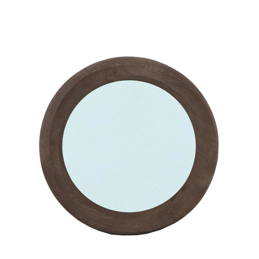 Noam Brown Mango Wood Round Mirror S