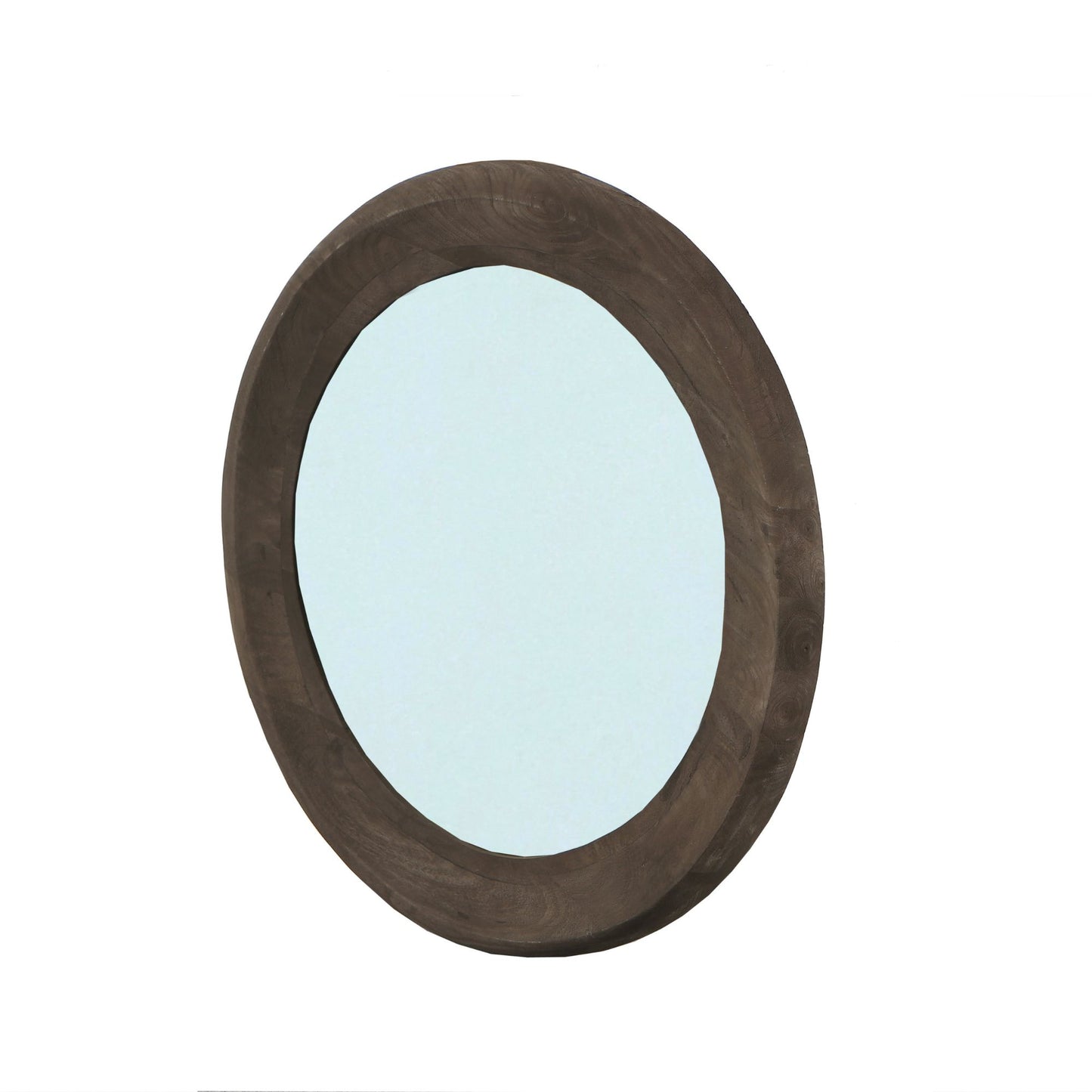 Noam Brown Mango Wood Round Mirror S