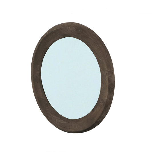 Noam Brown Mango Wood Round Mirror S