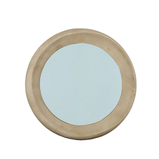 Noam Natural Mango Wood Round Mirror S