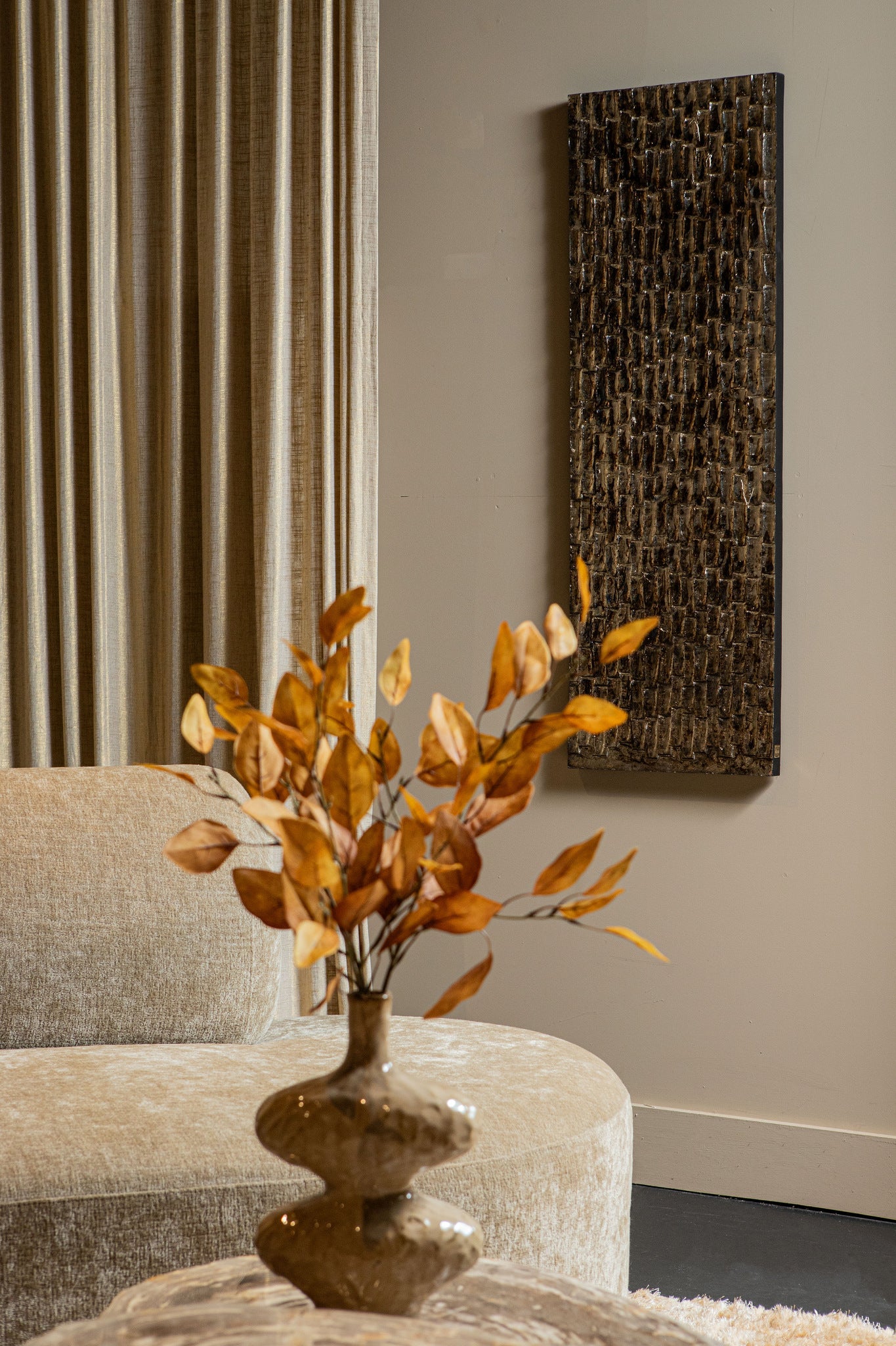 Chadwick Oil Wood Rect Wall Panel Drop Pattern