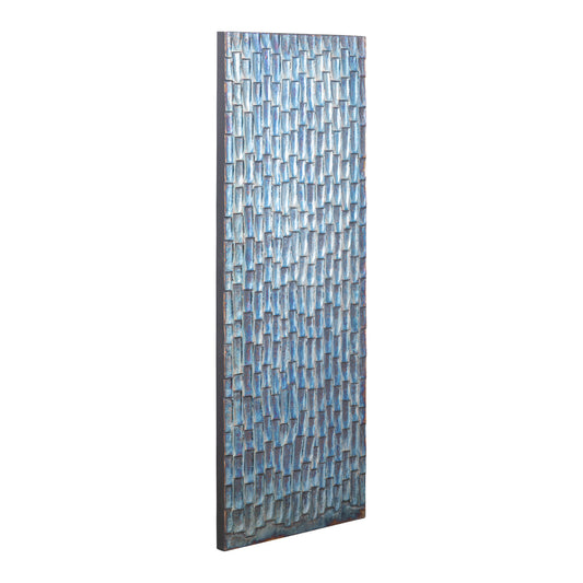 Chadwick Oil Gun Metal Wood Rect Wall Panel Drops
