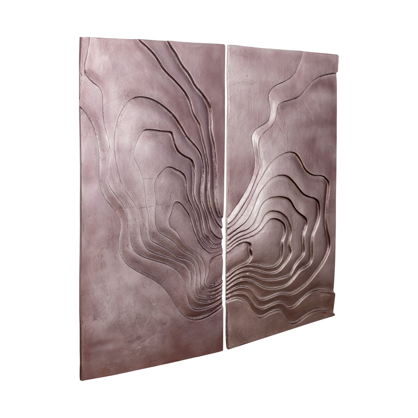 Erike Bronze Casted Alu Wall Panel Wave In 2 Parts