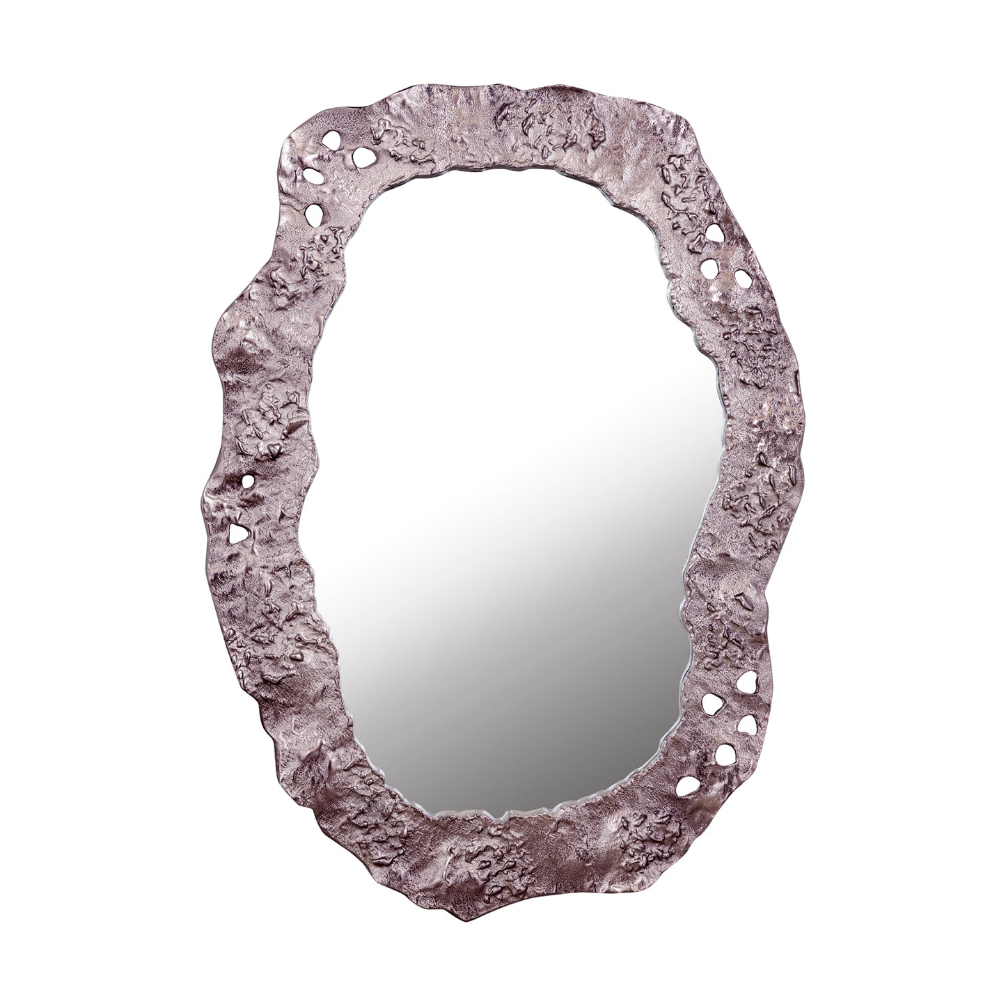 Kariss Bronze Casted Alu Mirror Rough Oval Shape
