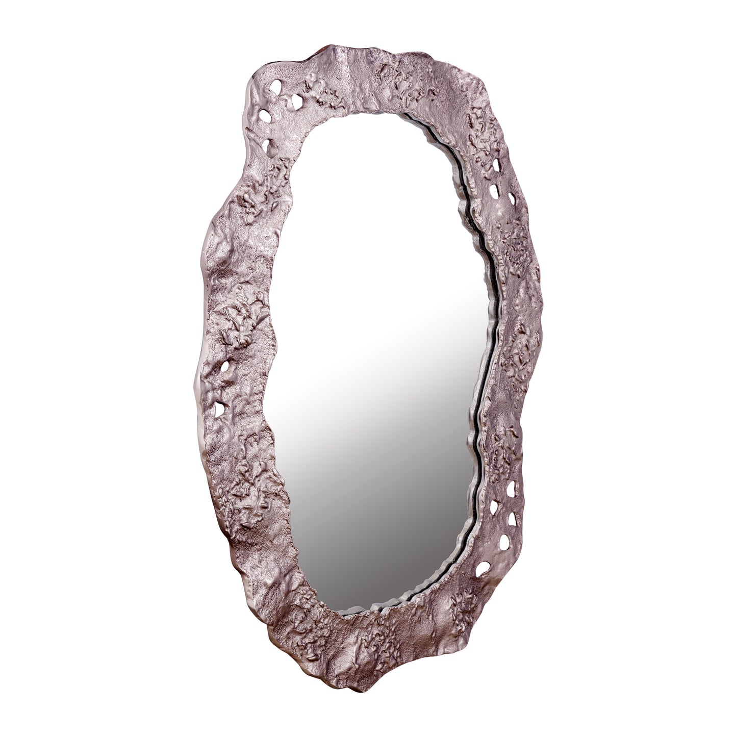 Kariss Bronze Casted Alu Mirror Rough Oval Shape