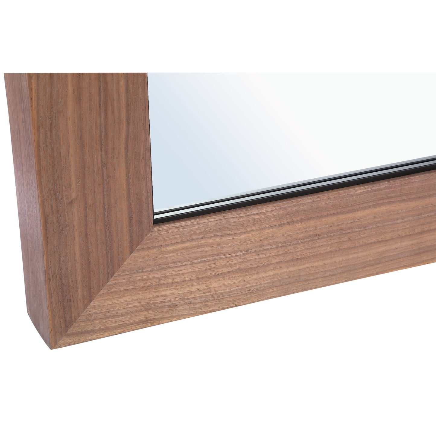 Tiess Natural Wooden Veneer Mirror Straight Frame