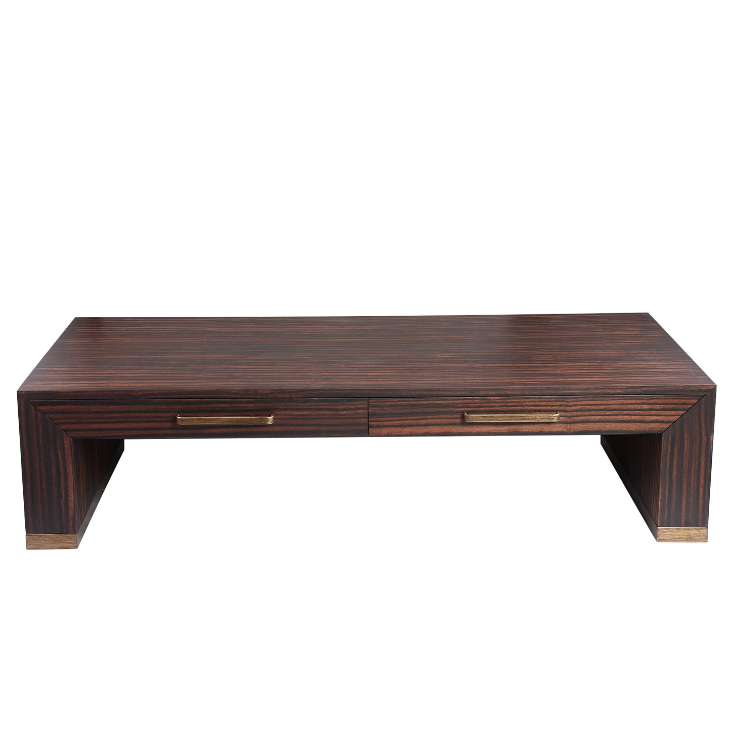 Tiess Brown Wooden Veneer Coffeetable 2 Drawers
