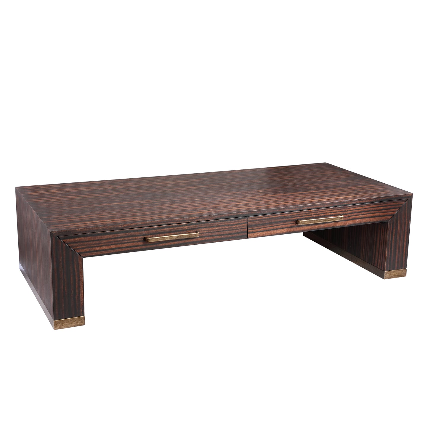 Tiess Brown Wooden Veneer Coffeetable 2 Drawers
