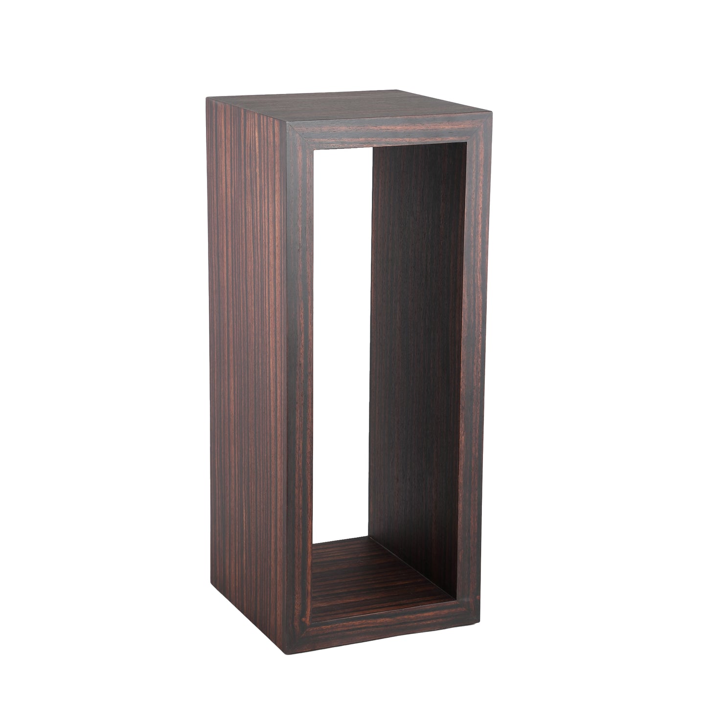 Tiess Brown Wooden Veneer Pedestal Open Rectangle