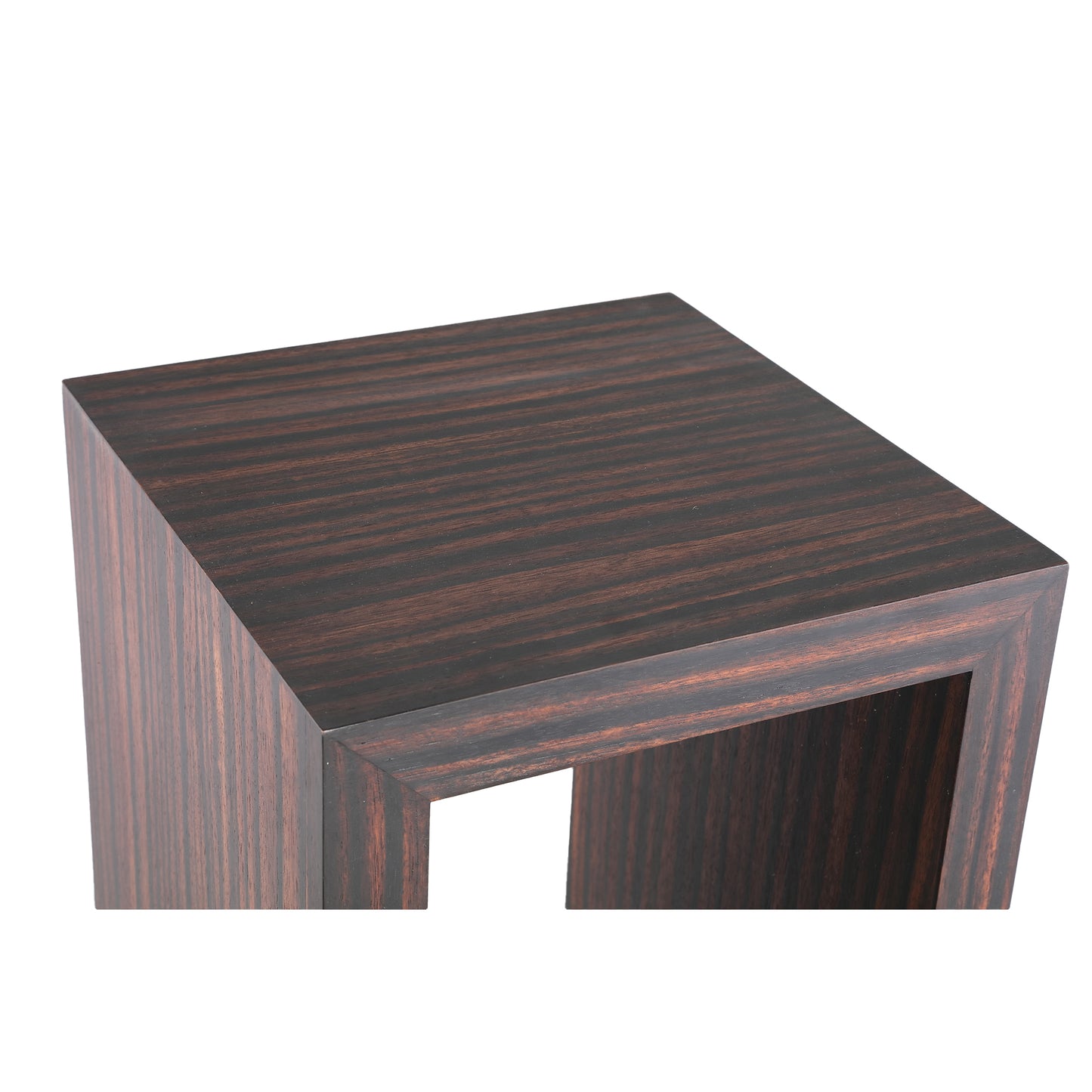 Tiess Brown Wooden Veneer Pedestal Open Rectangle