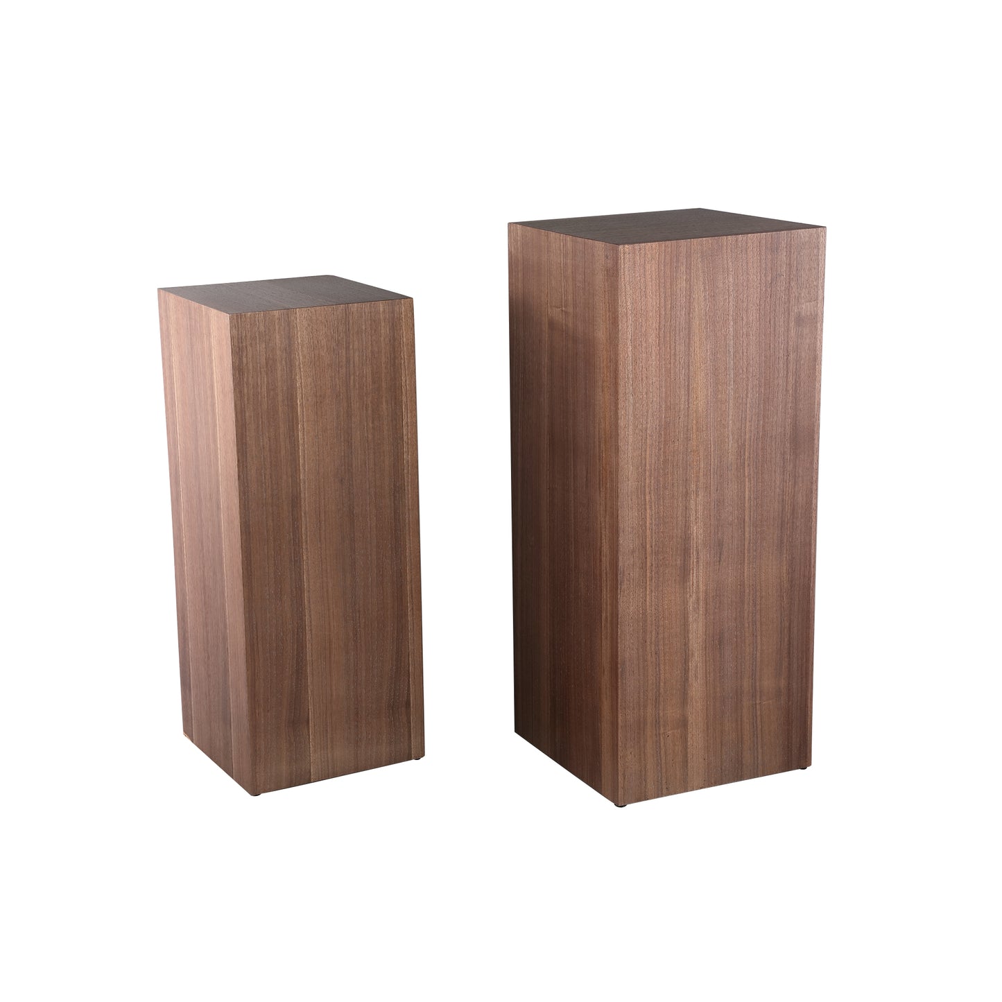 Tiess Natural Wooden Veneer Pedestal Set Of 2