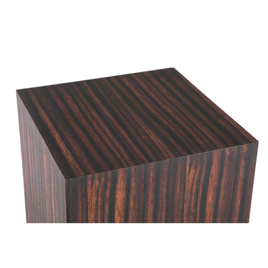 Tiess Bruine Houten Fineer Zuil Set Van 2 85x35x35 cm
