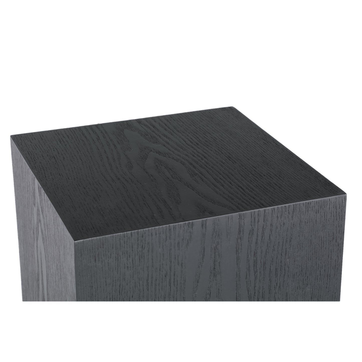 Tiess Black Wooden Veneer Pedestal Set Of 2