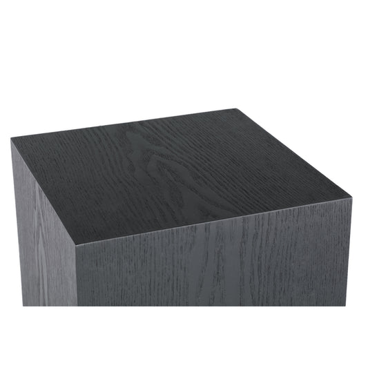 Tiess Black Wooden Veneer Pedestal Set Of 2