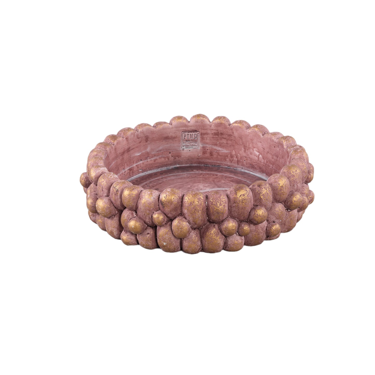 Stenley Bronze Cement Round Rough Rock Bowl S