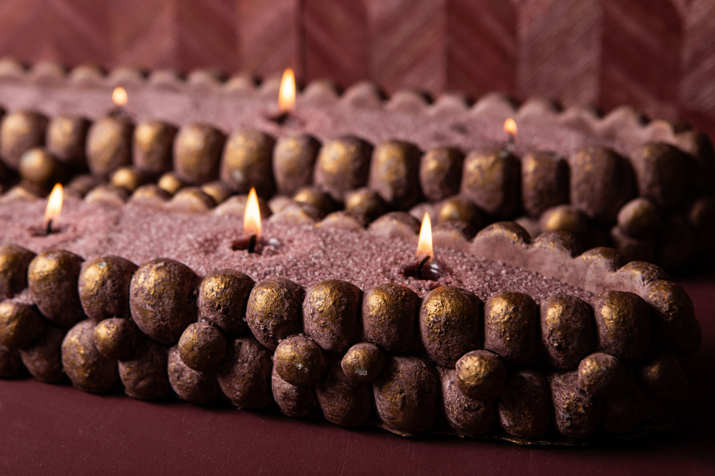 Stenley Bronze Cement Boat Rough Rock Bowl L