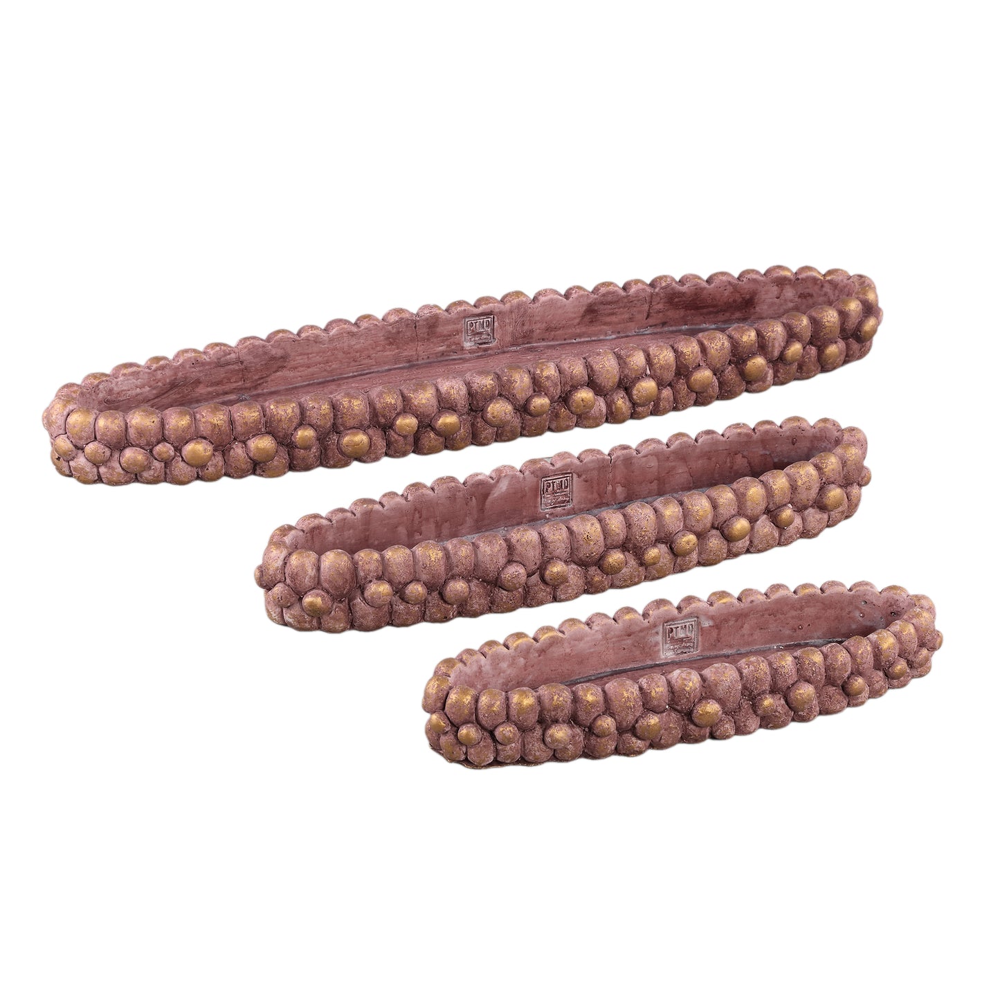 Stenley Bronze Cement Boat Rough Rock Bowl L