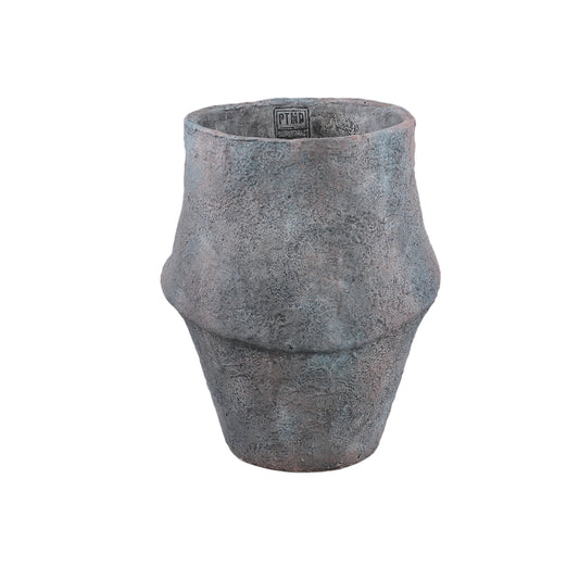 Javay Grey Cement Round Organic Pot Rough L