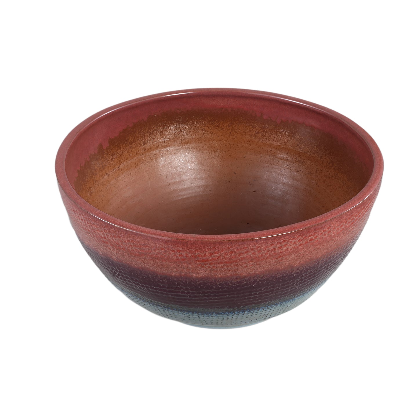 Elana Purple Round Ceramic Bowl Ombre Pattern L