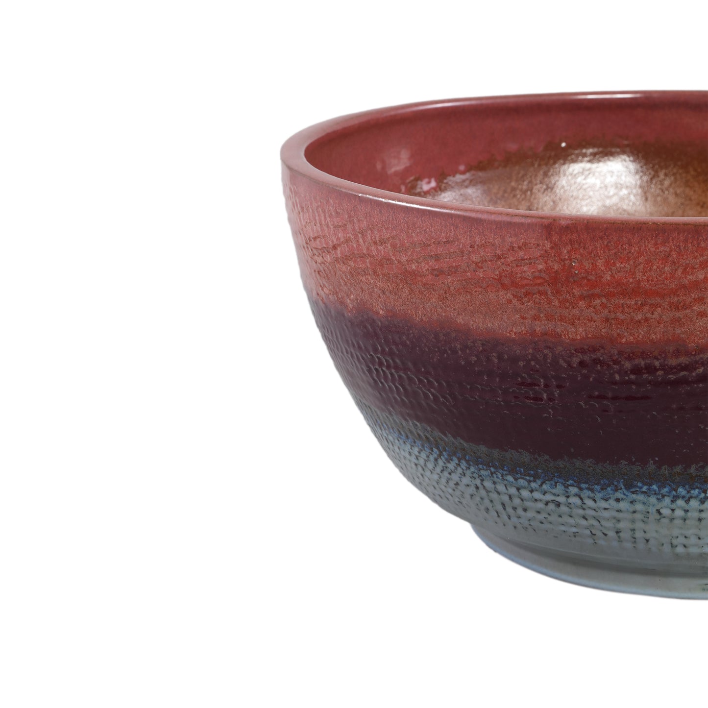 Elana Purple Round Ceramic Bowl Ombre Pattern L
