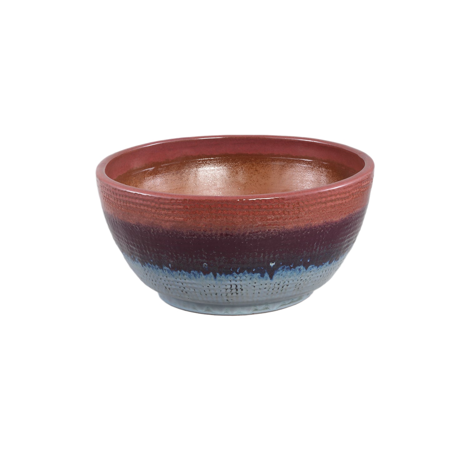 Elana Purple Round Ceramic Bowl Ombre Pattern M
