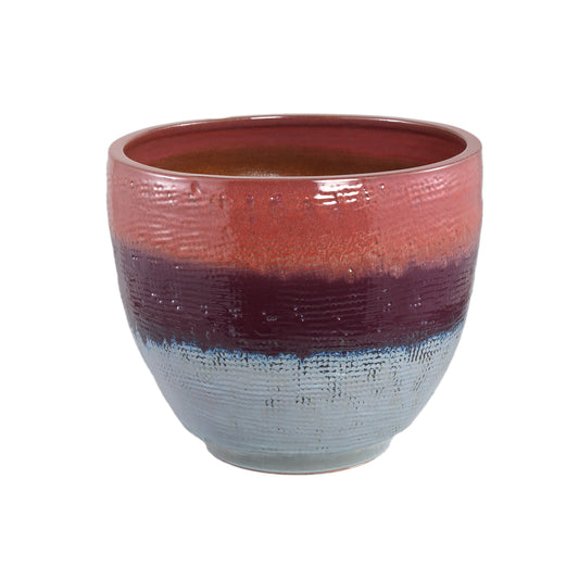 Elana Purple Round Ceramic Pot Ombre PatternXXL