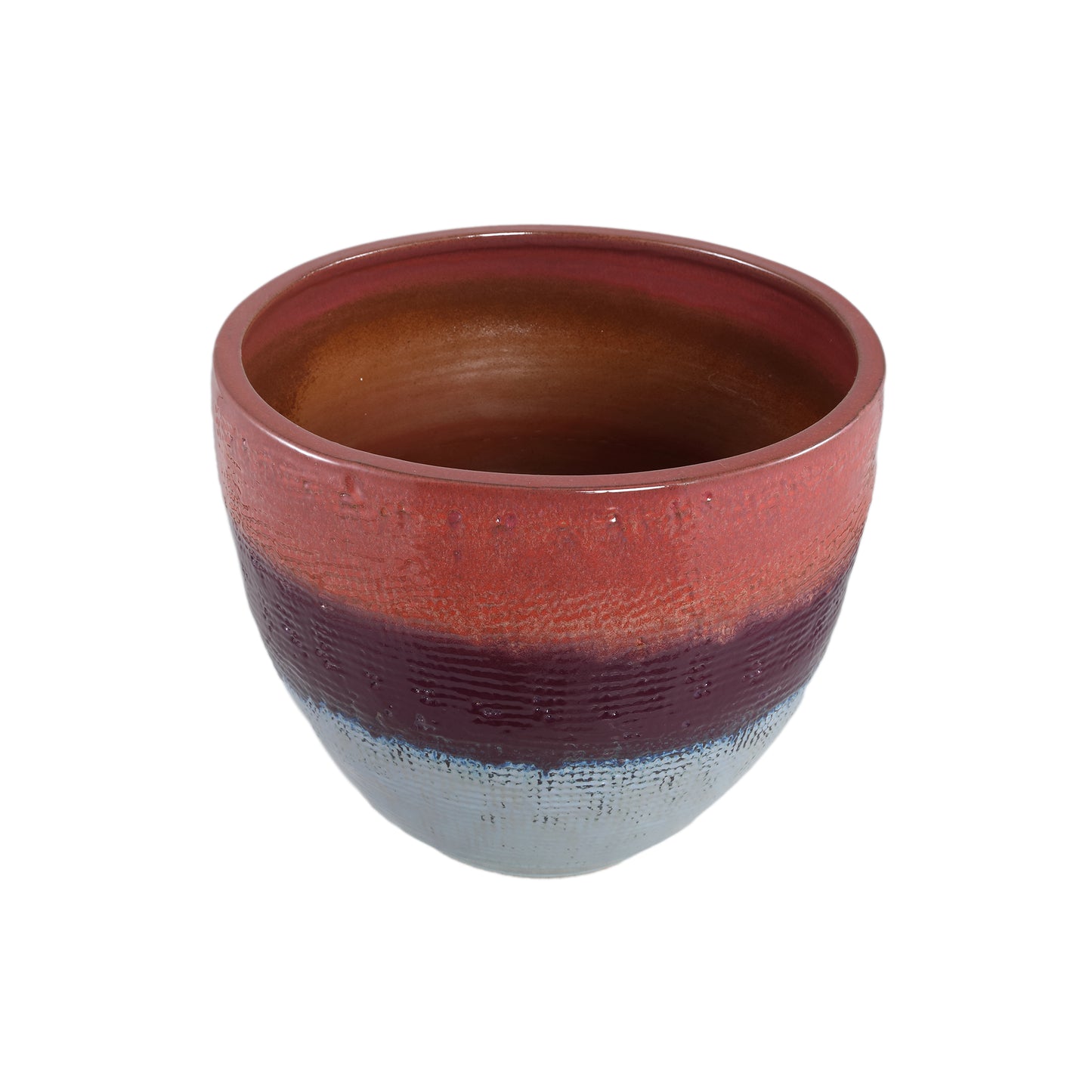 Elana Purple Round Ceramic Pot Ombre PatternXXL
