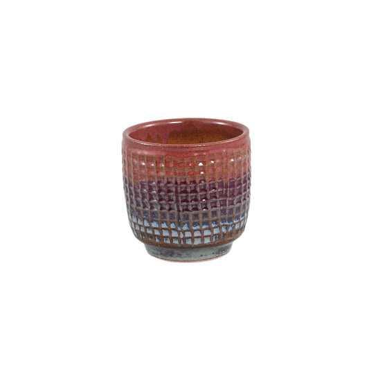 Elana Paarse Ronde Keramische Pot Ombré Set van 12 Stuks - 12 Sets 11x11x11 cm