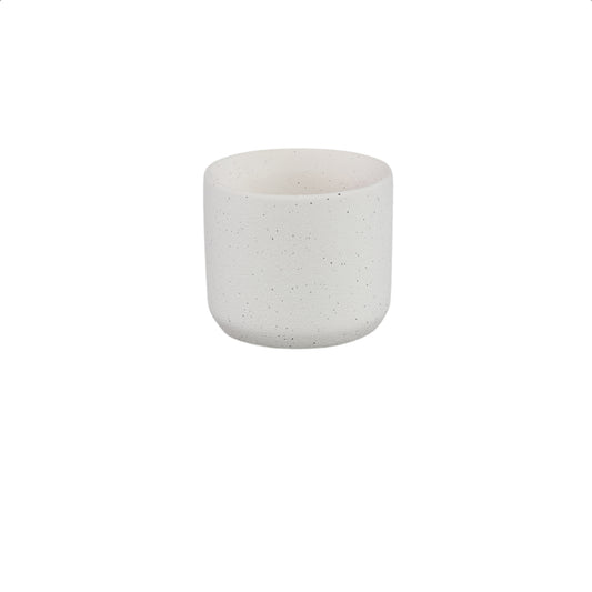 Fatima Witte Ronde Keramische Pot XXS - Set van 12 6.5x7.5x7.5 cm