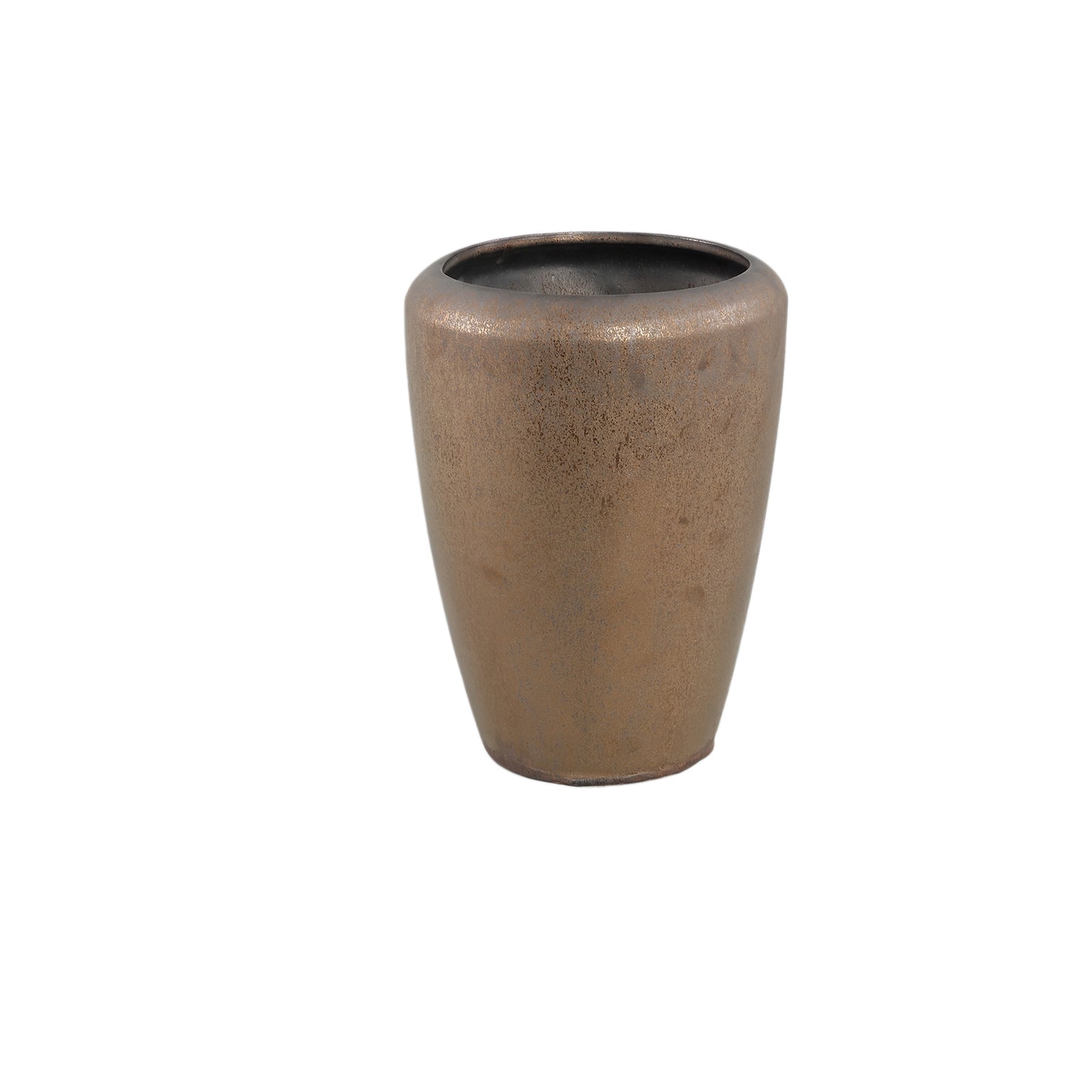 Kyleigh Bronze Round Ceramic Pot Smooth High M