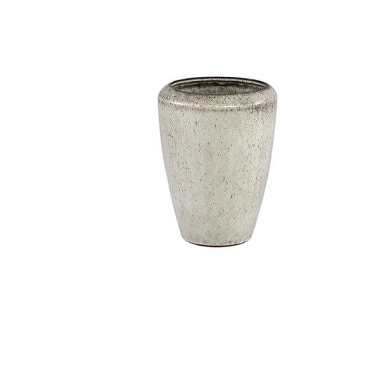 Kyleigh Beige Round Ceramic Pot Smooth High M