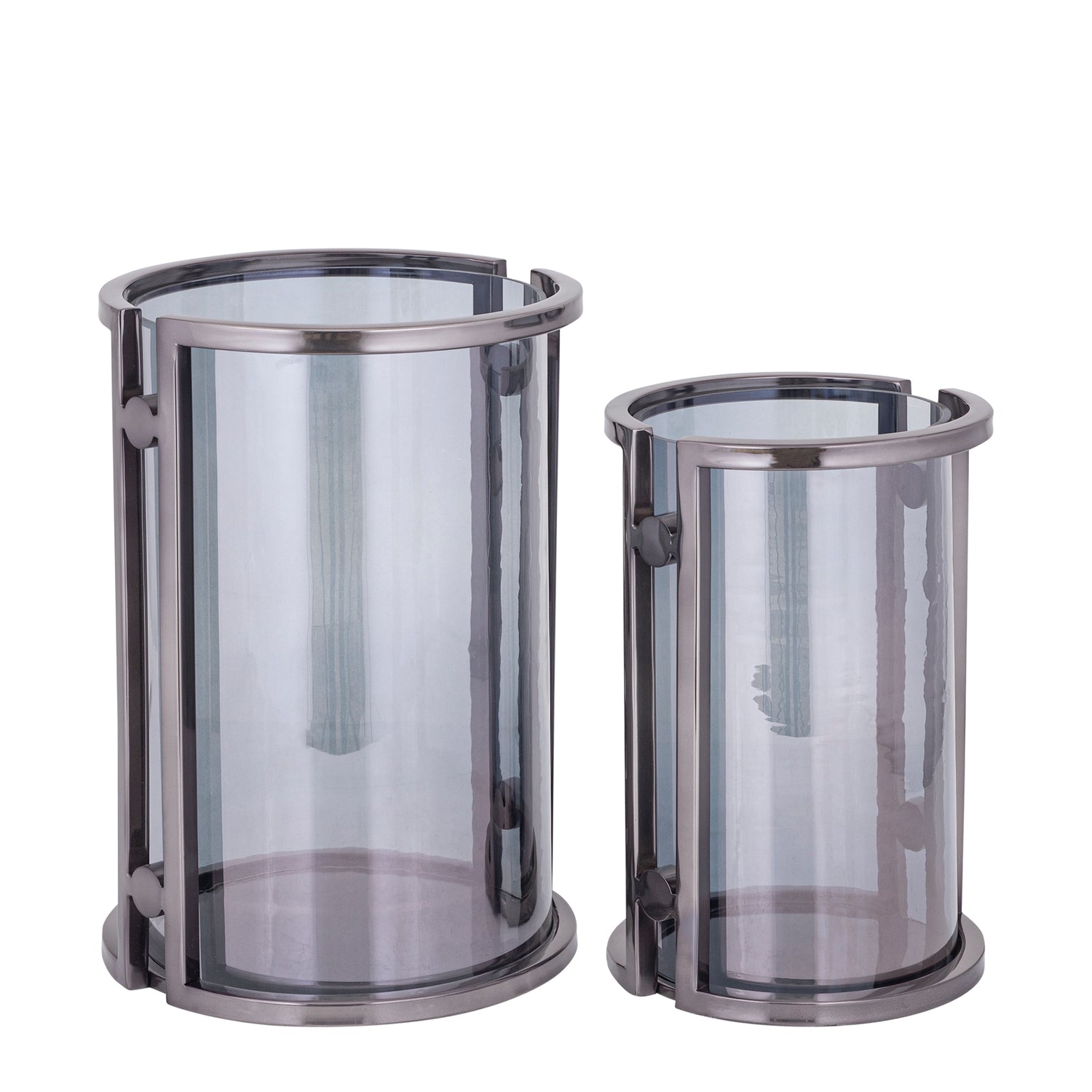 Jarie Gunmetal Roestvrijstalen Windlicht Stormlight S 28x18x18 cm
