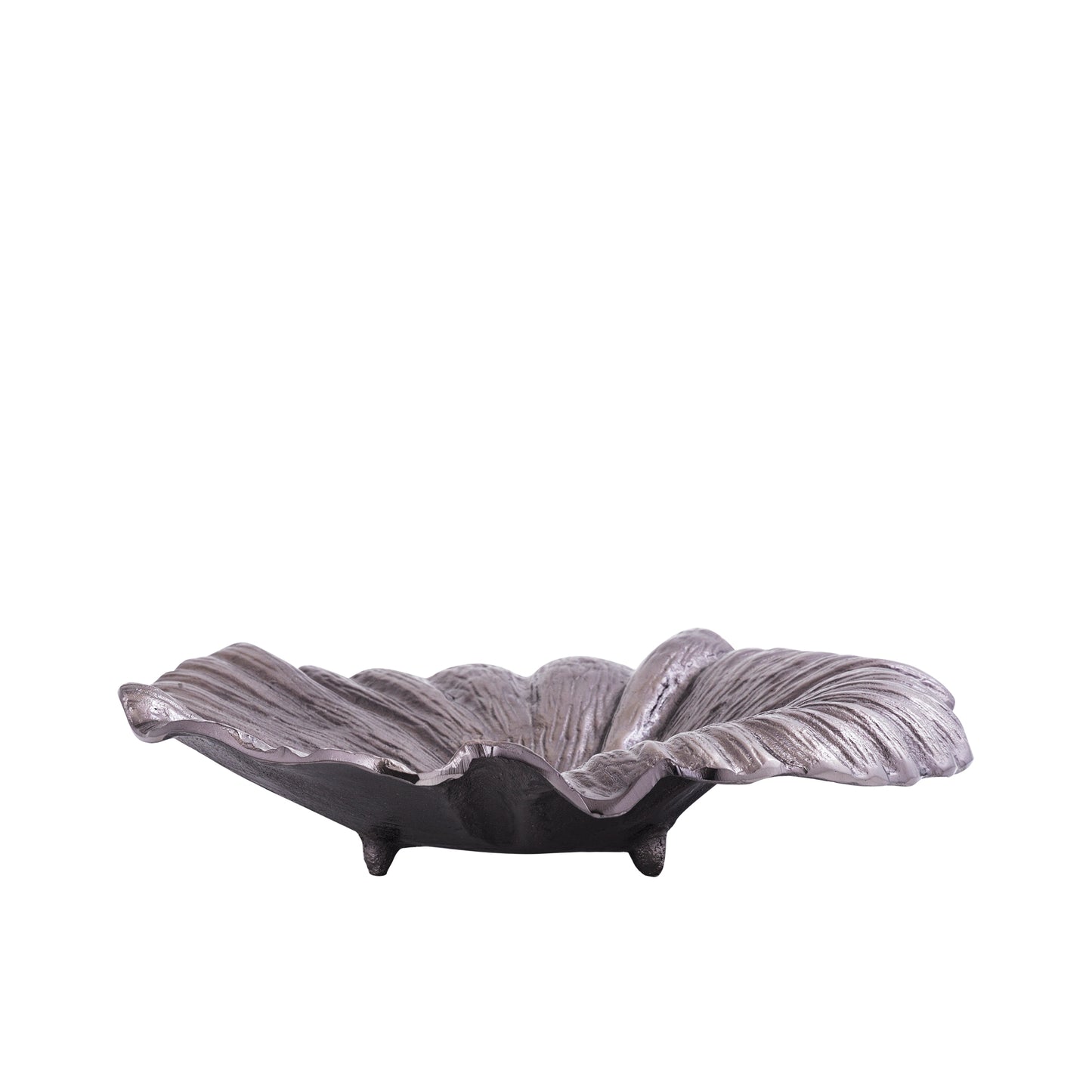 Losh GunMetal Alu Wavy Leaf Bowl Oval