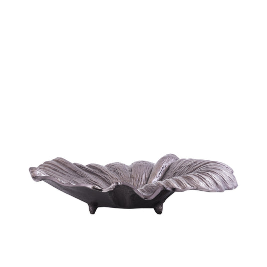 Losh GunMetal Alu Wavy Leaf Bowl Oval