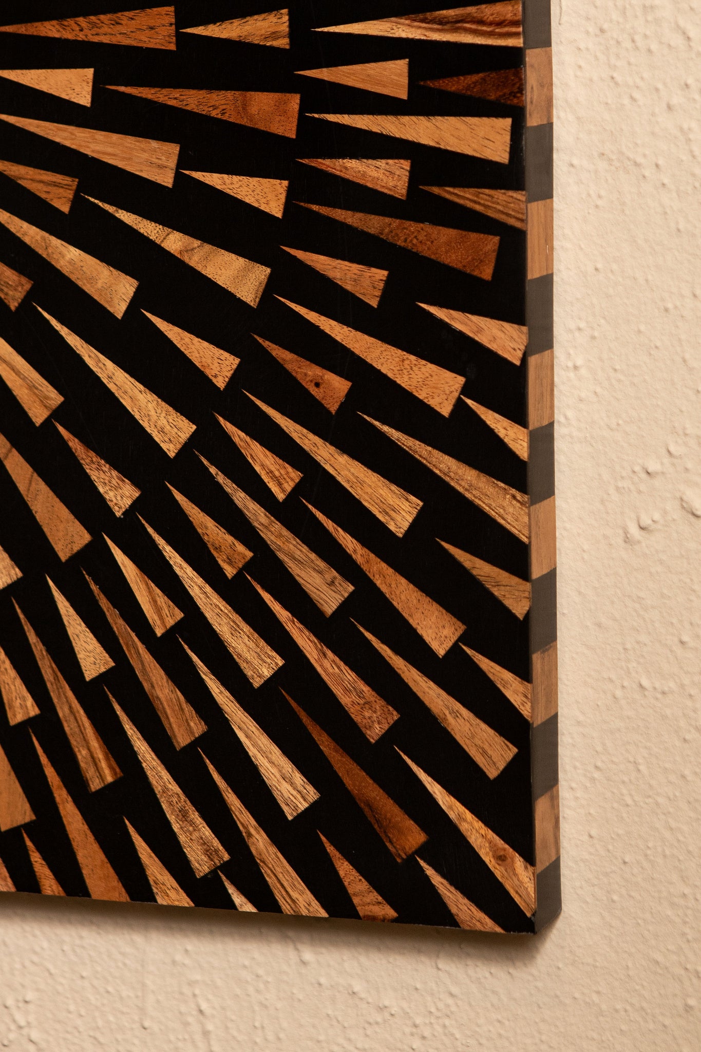 Jordie Bruin Houten Rechthoekig Wandpaneel Met Rond Patroon 60x60x3 cm