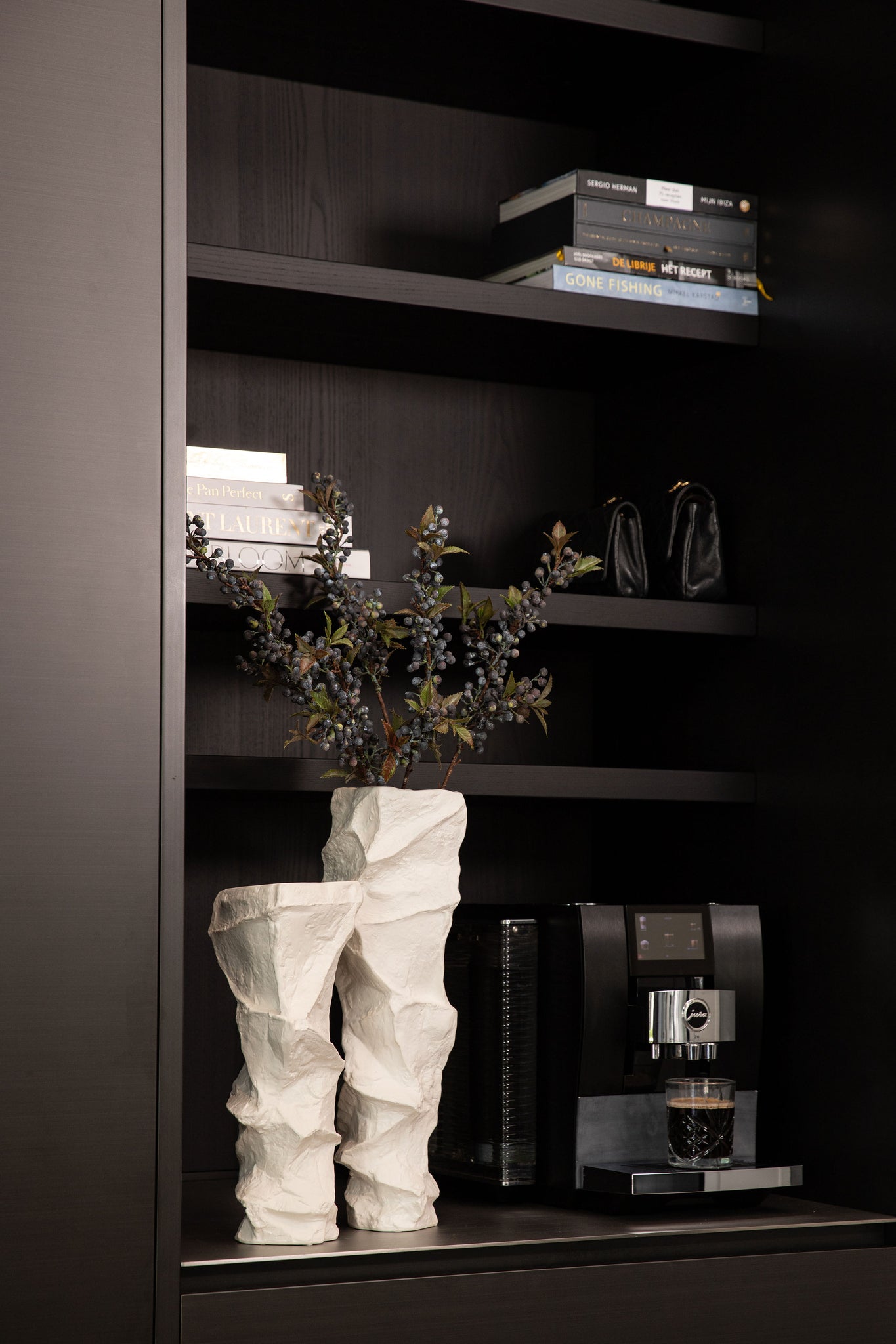 Kellie White Ceramic Organic Shaped Vase High