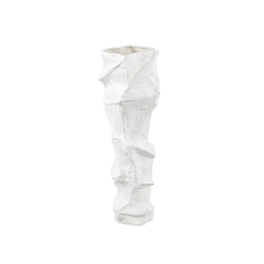 Kellie Witte Keramische Vaas Organische Vorm Hoog – Set van 2 - 2 Sets 48x15.5x15 cm