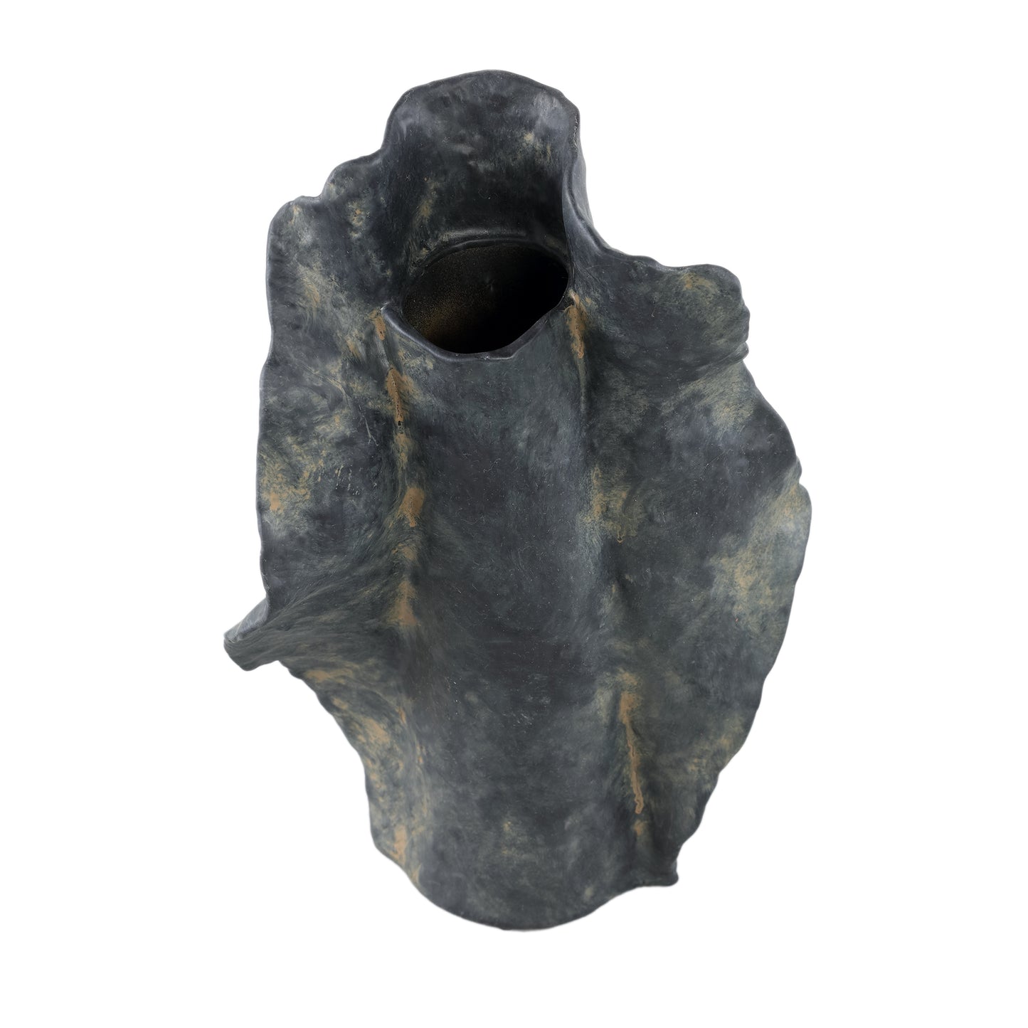 Aleigha Black Ceramic Organic Shaped Vase L