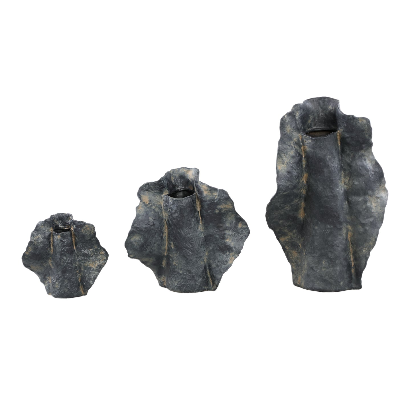 Aleigha Black Ceramic Organic Shaped Vase M