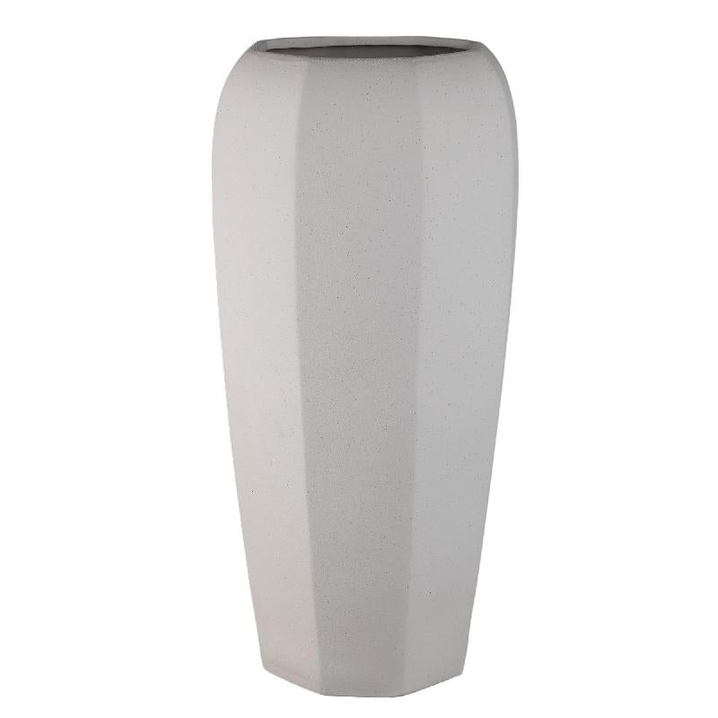 Myrick Crème Keramische Pot Achthoekige Vorm XL 77x37x37 cm